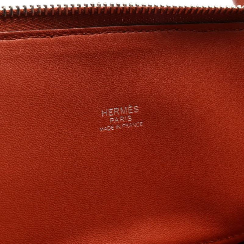 HERMES Bolide31 兩用單肩包 Clemence 皮革 棕色 二手 X SHW 女士-3