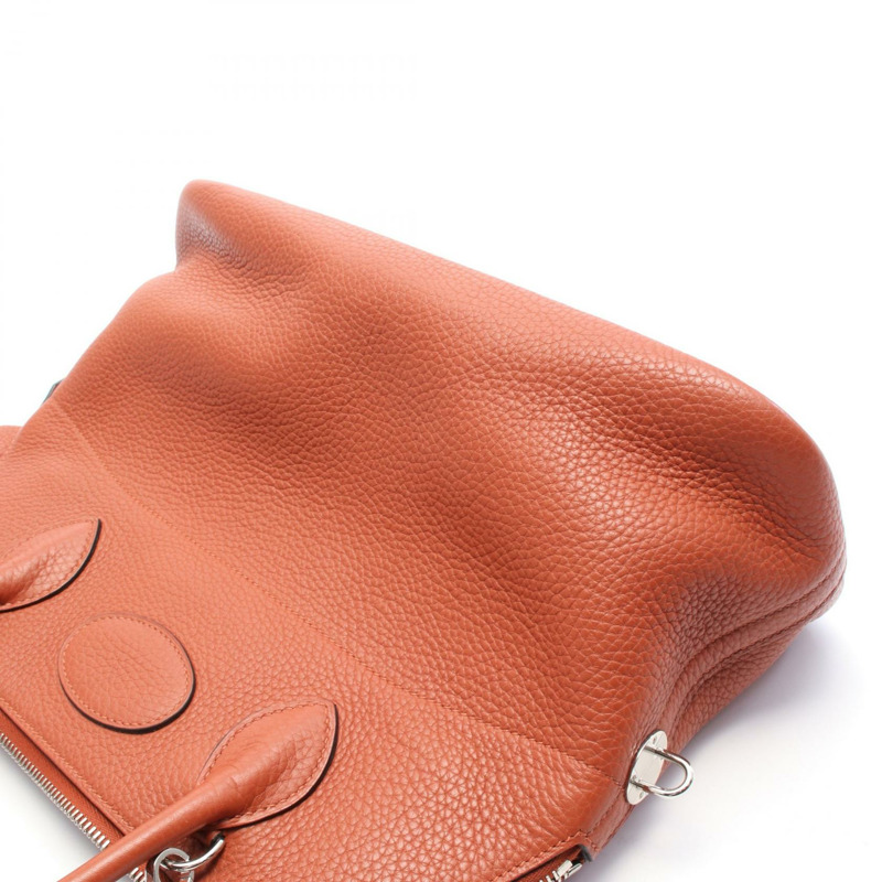HERMES Bolide31 兩用單肩包 Clemence 皮革 棕色 二手 X SHW 女士-5