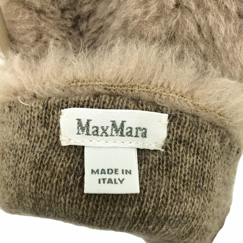 MAX MARA 泰迪熊手套 羊毛 羊駝毛 米色 二手 女士-2