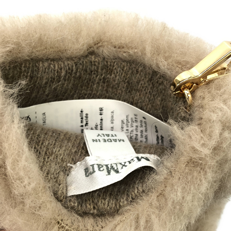 MAX MARA 泰迪熊手套 羊毛 羊駝毛 米色 二手 女士-6