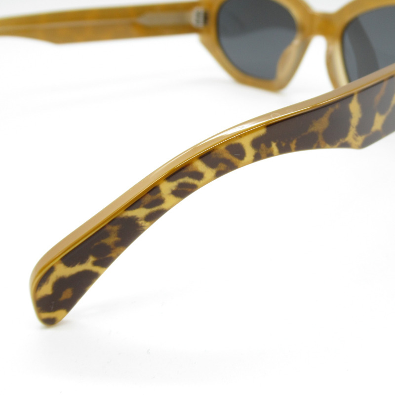 CELINE 太陽眼鏡 40238U47A 醋酸纖維棕色豹紋/深灰色 新款 女士-7