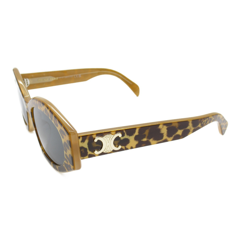 CELINE 太陽眼鏡 40238U47A 醋酸纖維棕色豹紋/深灰色 新款 女士-1