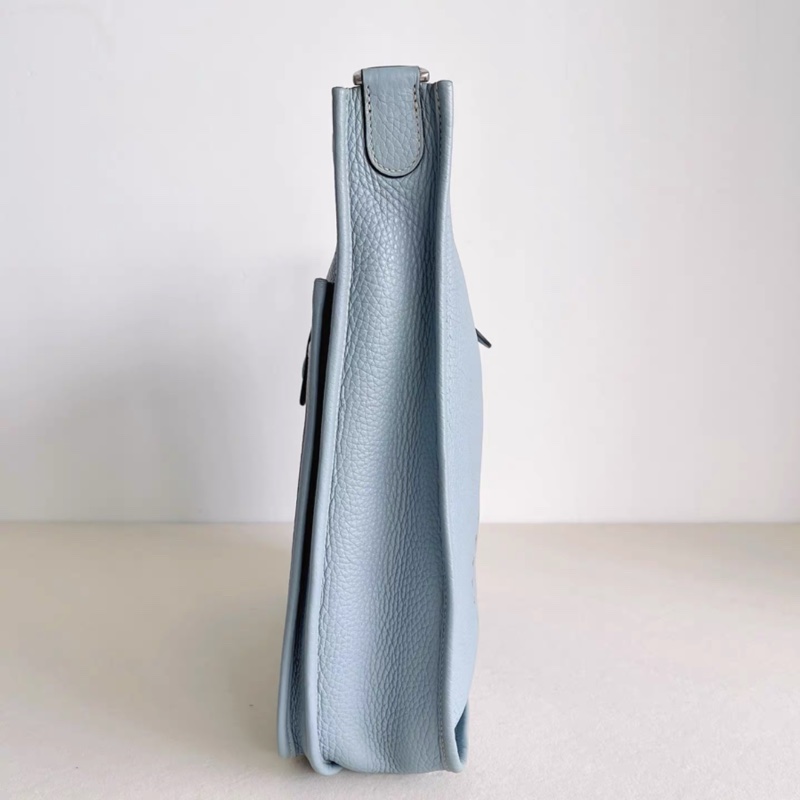 98新 Hermes愛馬仕 亞麻藍伊芙琳evelyne 31，-2