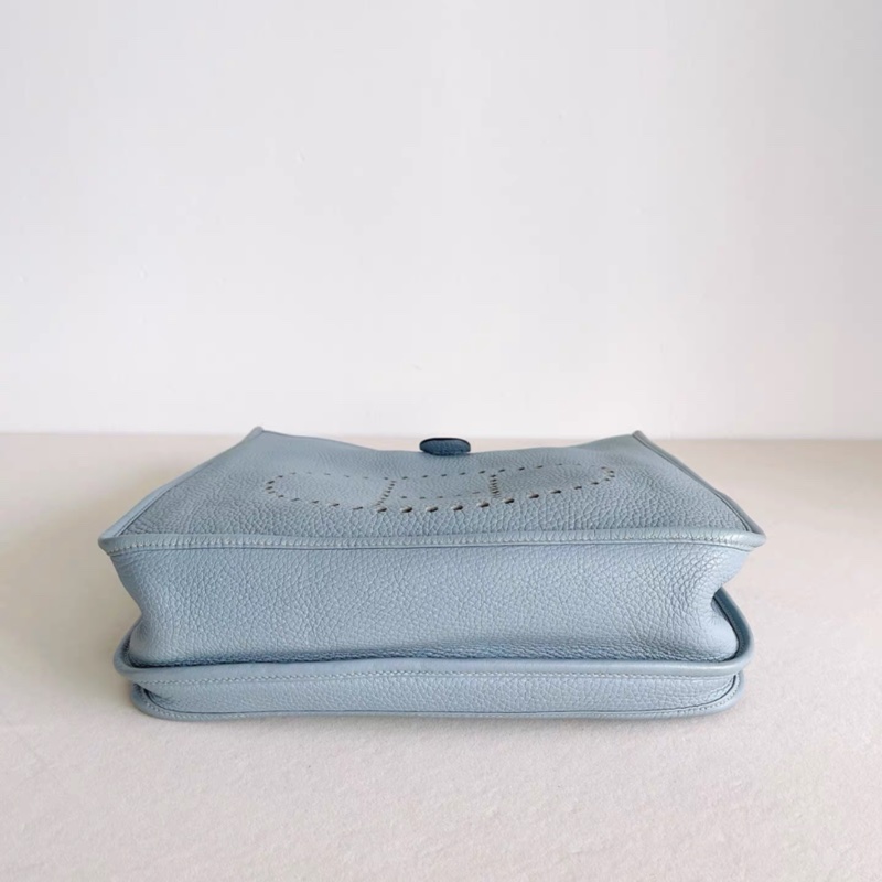 98新 Hermes愛馬仕 亞麻藍伊芙琳evelyne 31，-4