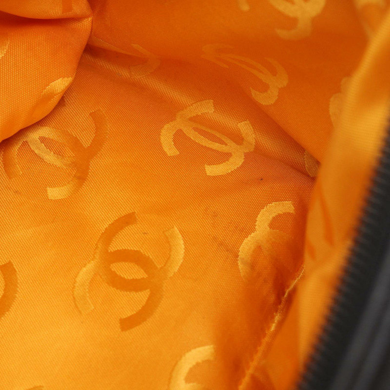 CHANEL Cambon 系列 手提保齡球包 皮革 黑色 灰色 二手 SHW-5