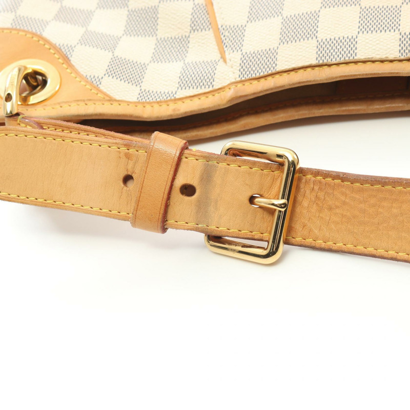 LOUIS VUITTON Galliera PM 單肩包 N55215 Damier Azur 帆布 白色 二手 LV-9