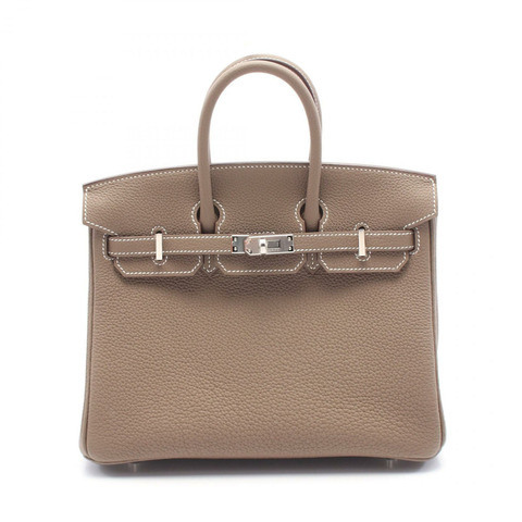 HERMES Birkin 25 手提包 B 041344CK Togo 皮革 Etoupe 灰色 SHW