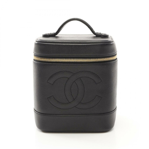 CHANEL COCO Mark 手提包 A01998 皮革 黑色 二手 GHW