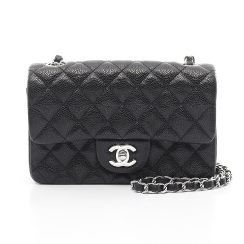CHANEL 迷你 Matelasse 20 鏈條單肩包 A69900 皮革黑色二手 SHW