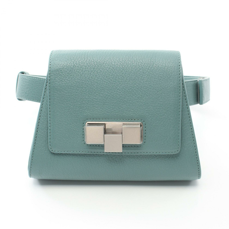 BOTTEGA VENETA 腰包 皮革 綠色 二手 女士-0