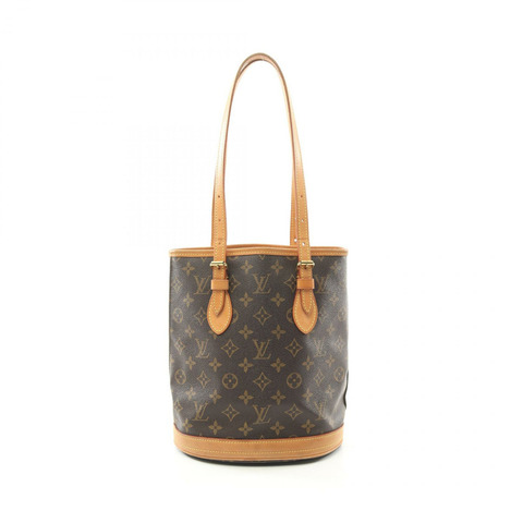 LOUIS VUITTON Bucket PM 托特包 手提包 M42238 Monogram 帆布 棕色 二手 女款