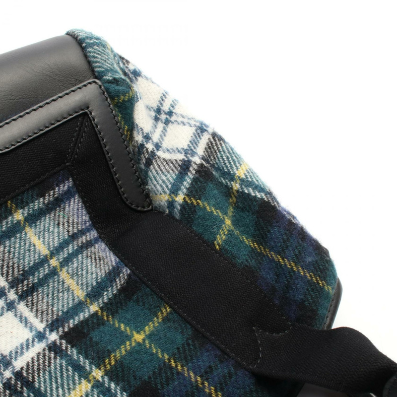 BALENCIAGA 海軍藍 CABAS S 手提包 339933 羊毛皮革 綠色 黑色 二手 女士-6