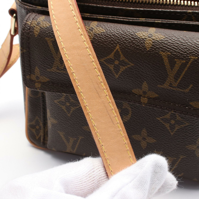 LOUIS VUITTON Viva cite PM 單肩斜背包 M51165 字母棕色 二手-6