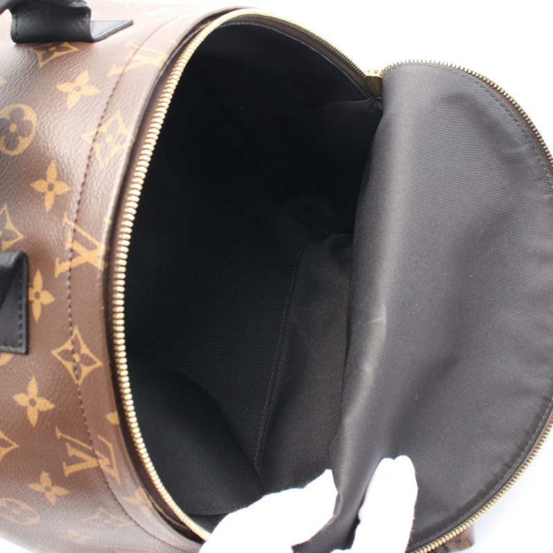 路易威登 Palm Springs 雙肩包 MM M44874 Monogram 帆布 棕色/黑色 二手-2