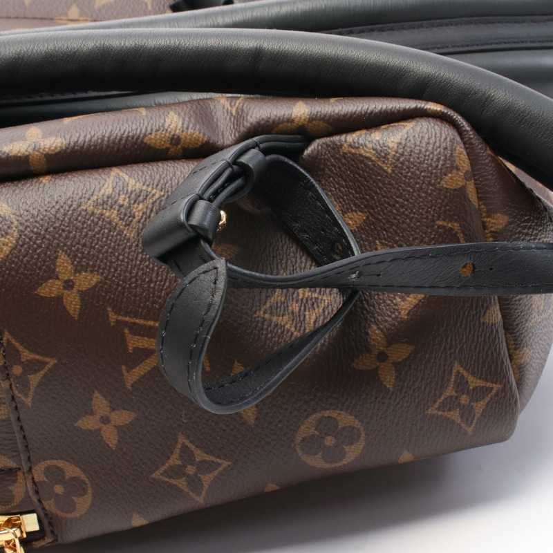 路易威登 Palm Springs 雙肩包 MM M44874 Monogram 帆布 棕色/黑色 二手-6