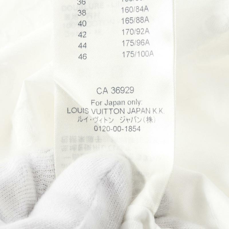 LOUIS VUITTON 字母提花襯衫 RW201W AQV FIBL01 棉 白色 二手 女士-5