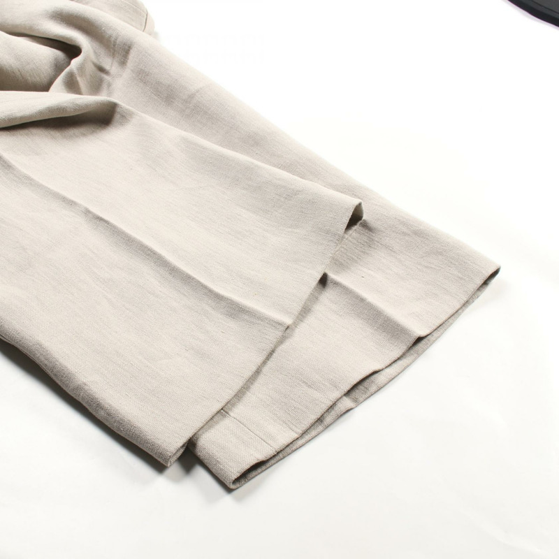 MAX MARA 亞麻長褲,帶有褶襉,褲子佈料,米色,二手,女士-5