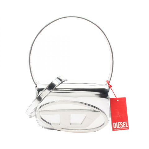DIESEL 1DR 手提包 X08396PS202H0535 皮革 銀色 全新 女款