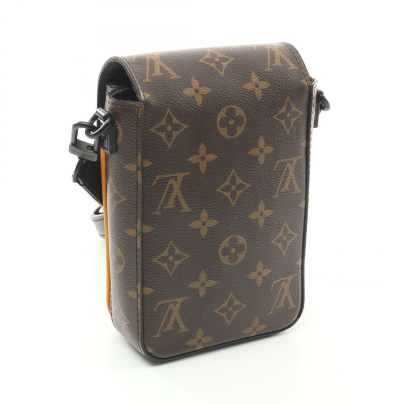 LOUIS VUITTON S-Lock 垂直穿戴式皮夾 M82535 Monogram macassar 二手男款-1