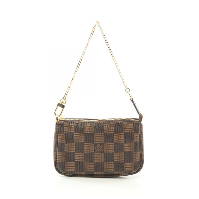 LOUIS VUITTON 迷你手拿包 配件鏈條 手提包 小袋 N58009 Damier LV-0