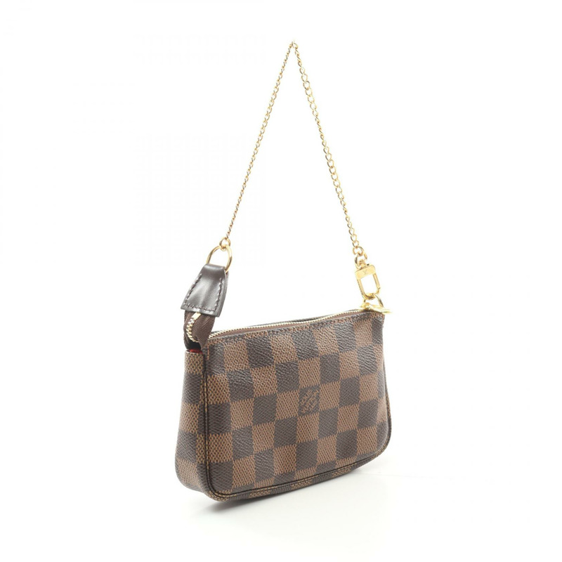 LOUIS VUITTON 迷你手拿包 配件鏈條 手提包 小袋 N58009 Damier LV-1