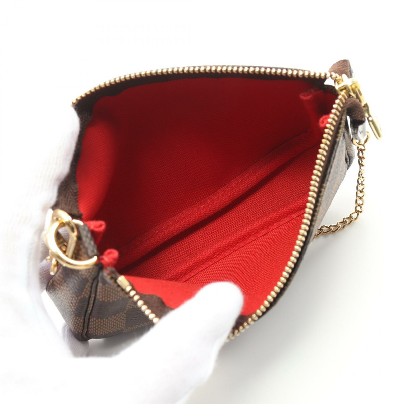 LOUIS VUITTON 迷你手拿包 配件鏈條 手提包 小袋 N58009 Damier LV-2