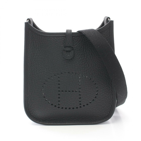 HERMES Evelyne TPM Amazon 單肩斜背包 K Taurillon Clemence 黑色 SHW