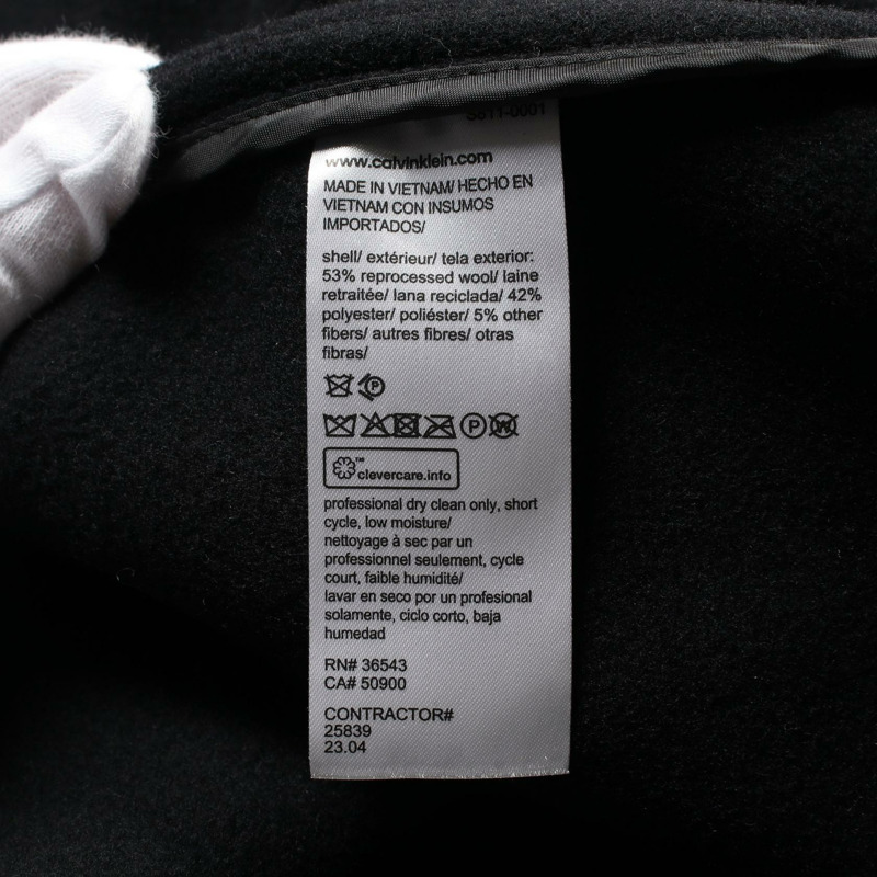 Calvin Klein 其他羊毛外套 黑色 二手 男式-3