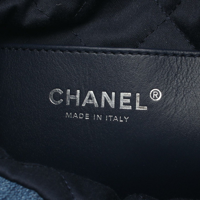香奈兒 (CHANEL) 22 迷你鏈條肩背包 AS3980 牛仔藍 二手 女士 SHW 2way-3