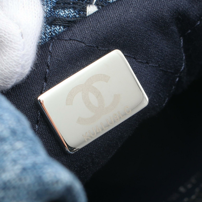 香奈兒 (CHANEL) 22 迷你鏈條肩背包 AS3980 牛仔藍 二手 女士 SHW 2way-4