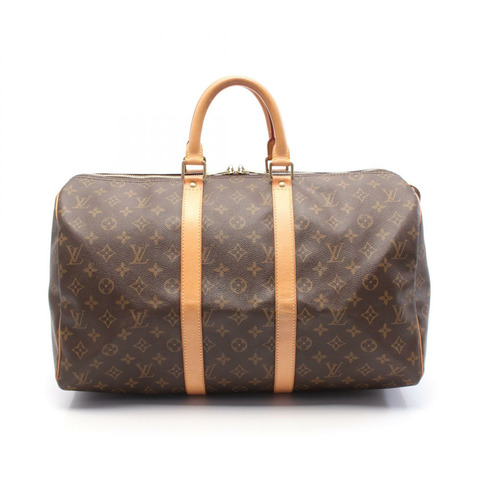 LOUIS VUITTON Keepall 45 手提包 M41428 Monogram 帆布棕色二手中性 LV