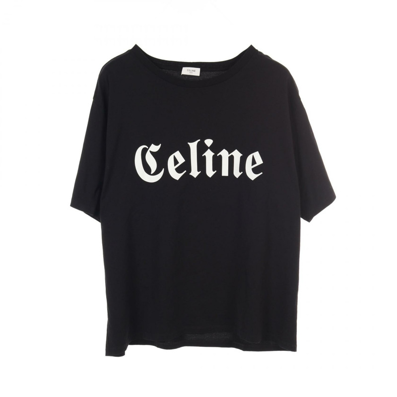 CELINE 短袖T卹 2X37A671Q 純棉 黑色 二手 男款 #XXL-0