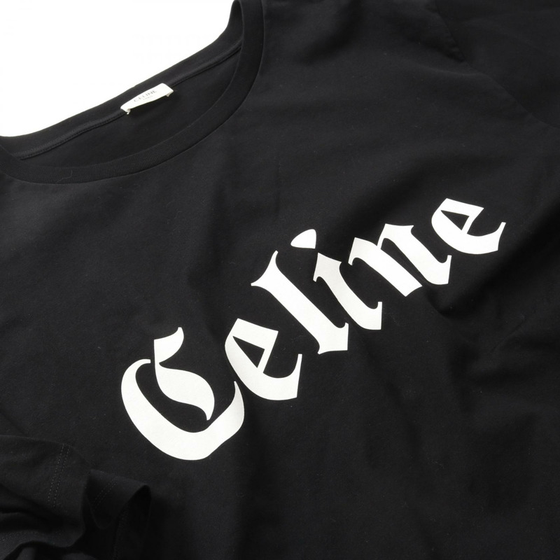 CELINE 短袖T卹 2X37A671Q 純棉 黑色 二手 男款 #XXL-8