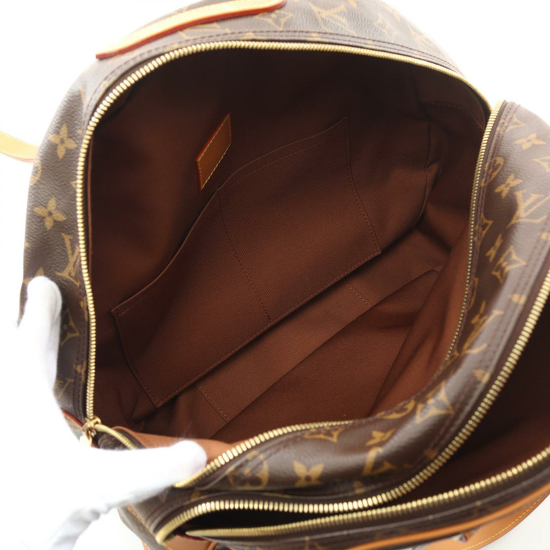 LOUIS VUITTON 軟帽旅行箱手提包 M44750 Monogram 皮革棕色二手 LV-2