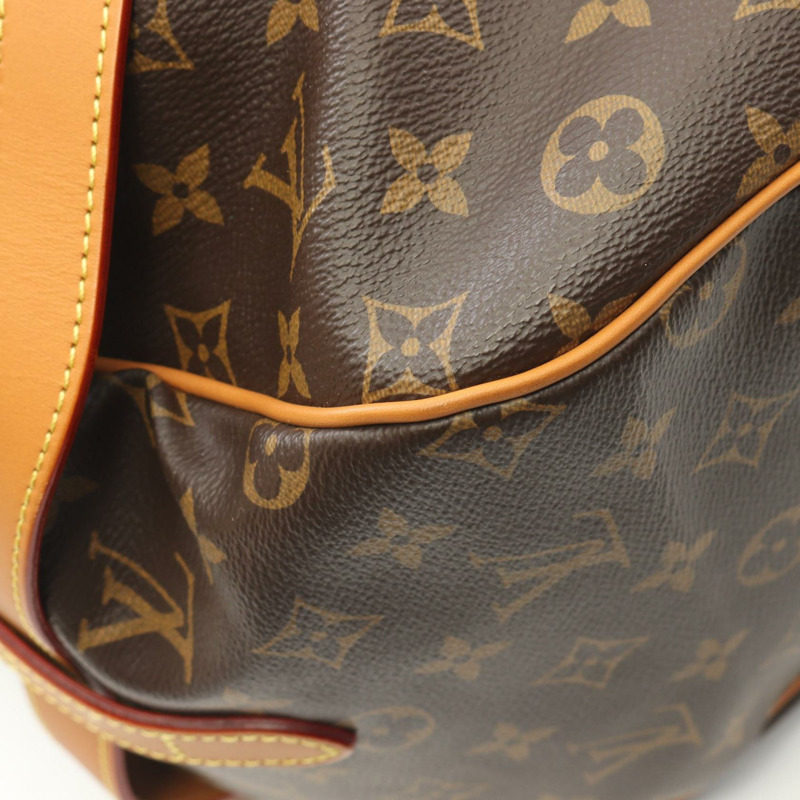 LOUIS VUITTON 軟帽旅行箱手提包 M44750 Monogram 皮革棕色二手 LV-7
