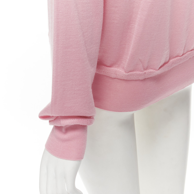 new VERSACE 2020 Medusa buttons pink wool cashmere silk cardigan IT44 L-7