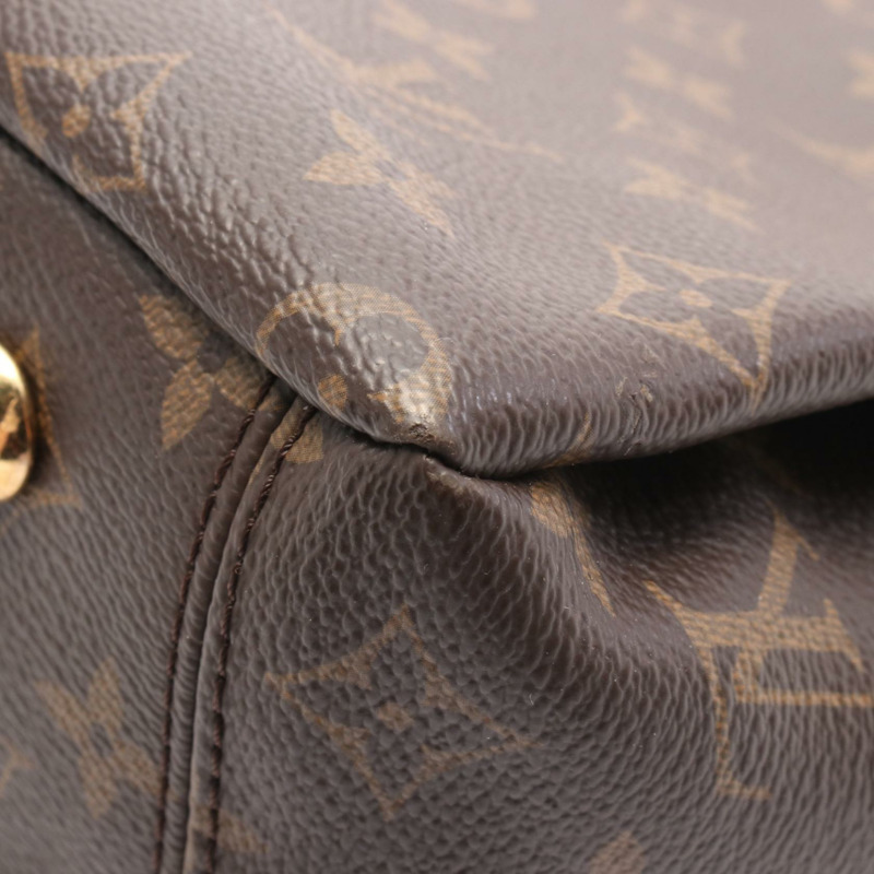 LOUIS VUITTON Pallas 手提單肩包 M41064 Monogram 皮革 棕色 黑色 二手-6
