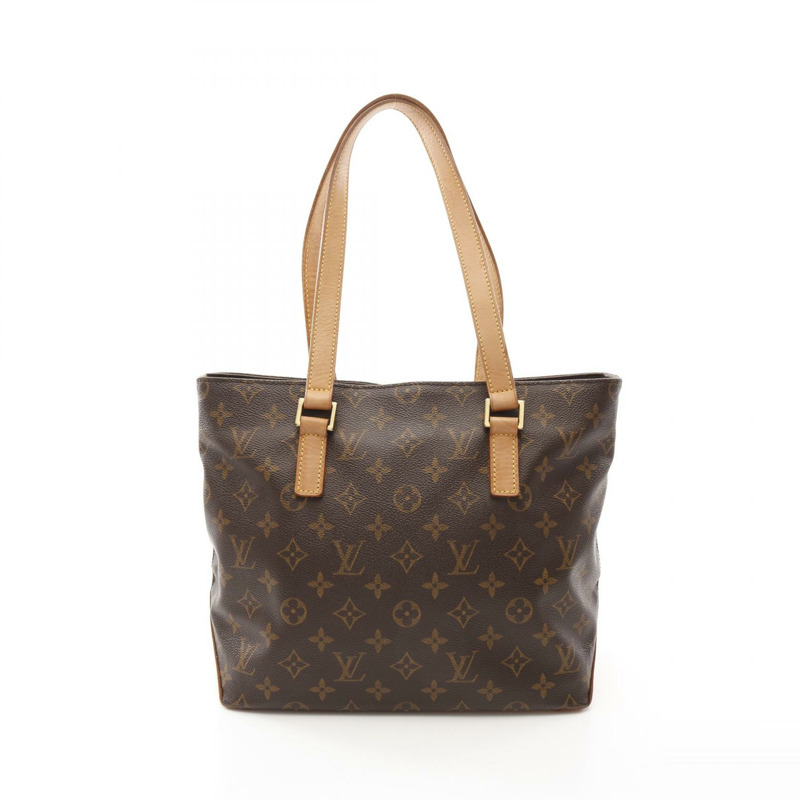 LOUIS VUITTON Cabas 鋼琴單肩包 M51148 Monogram 帆布皮革棕色二手-0
