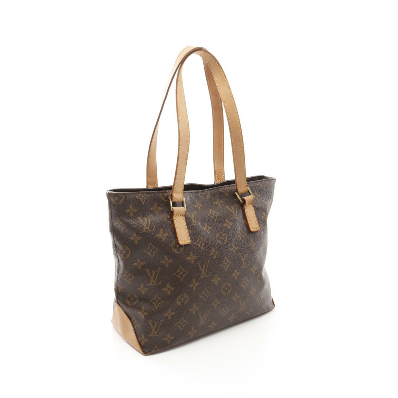 LOUIS VUITTON Cabas 鋼琴單肩包 M51148 Monogram 帆布皮革棕色二手-1