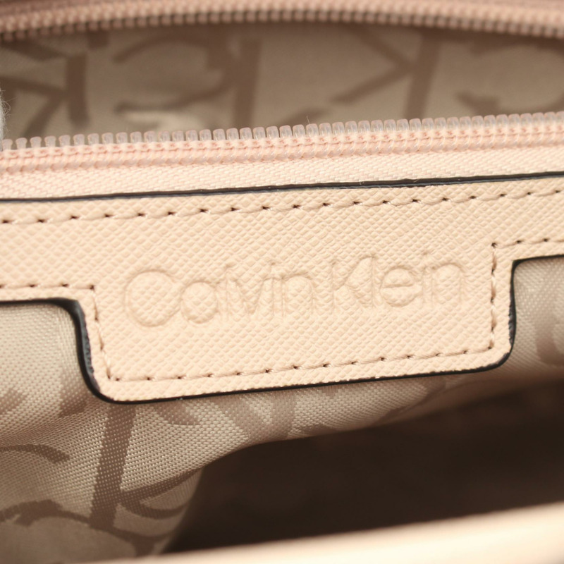 Calvin Klein 手袋 H6JAJ4VG PVC 塗佈帆布皮革棕色粉紅色二手女士-3