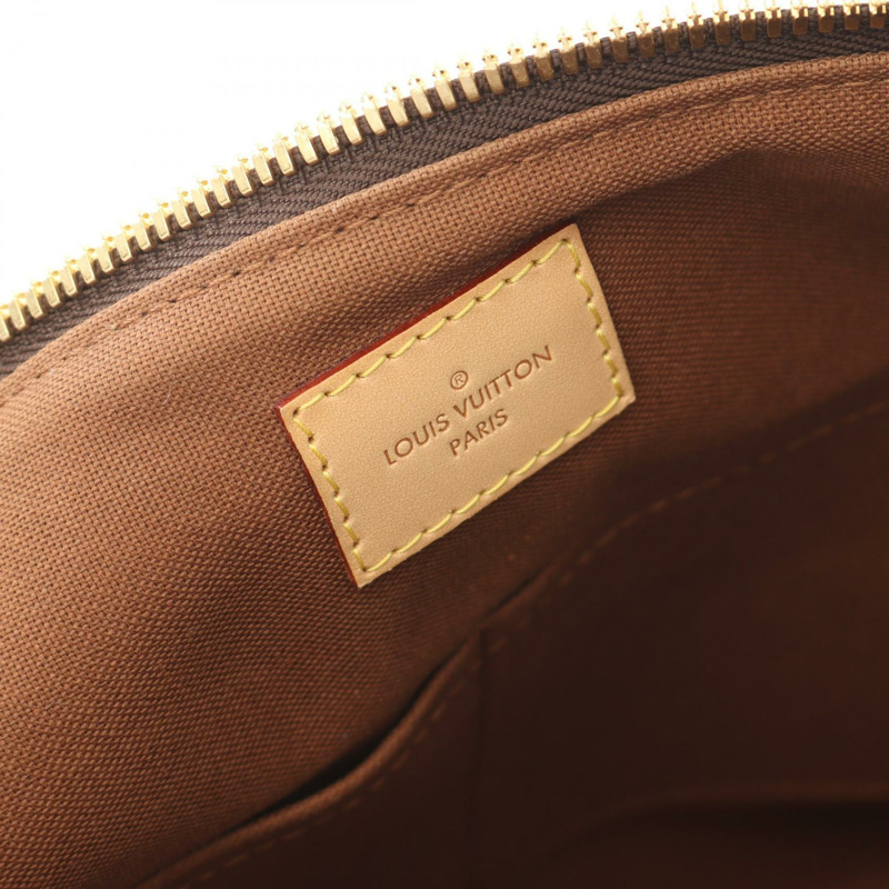 LOUIS VUITTON Palermo PM 手提單肩包 M40145 Monogram 皮革 棕色 二手-3