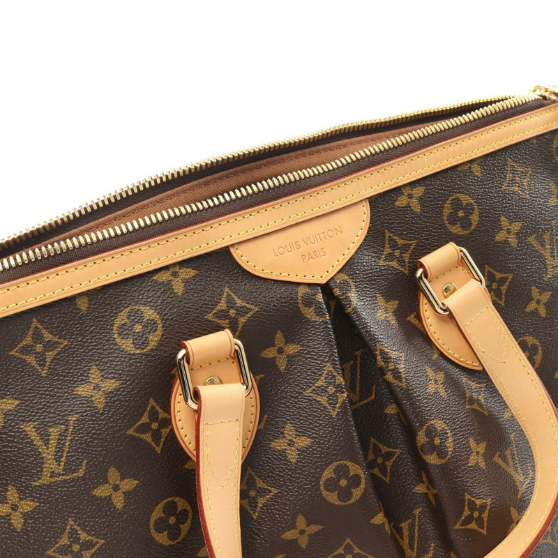 LOUIS VUITTON Palermo PM 手提單肩包 M40145 Monogram 皮革 棕色 二手-7