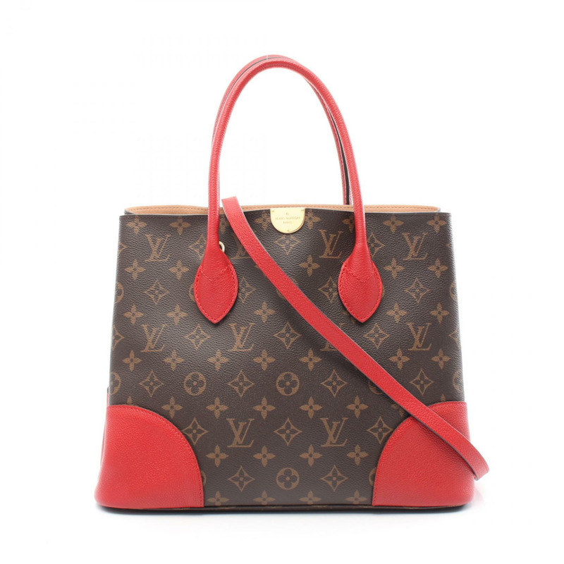路易威登 Flandrin 托特包款單肩包 M41596 Monogram 帆布皮革 Cerise-0