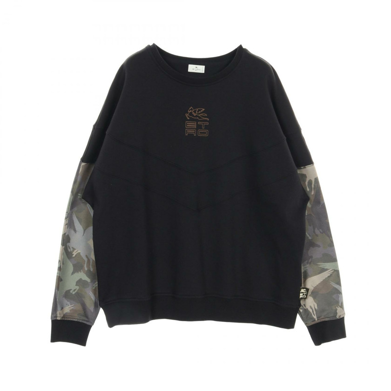ETRO sweater 1Y664 棉質聚酯纖維 黑色 卡其色 多色 二手 男式-0