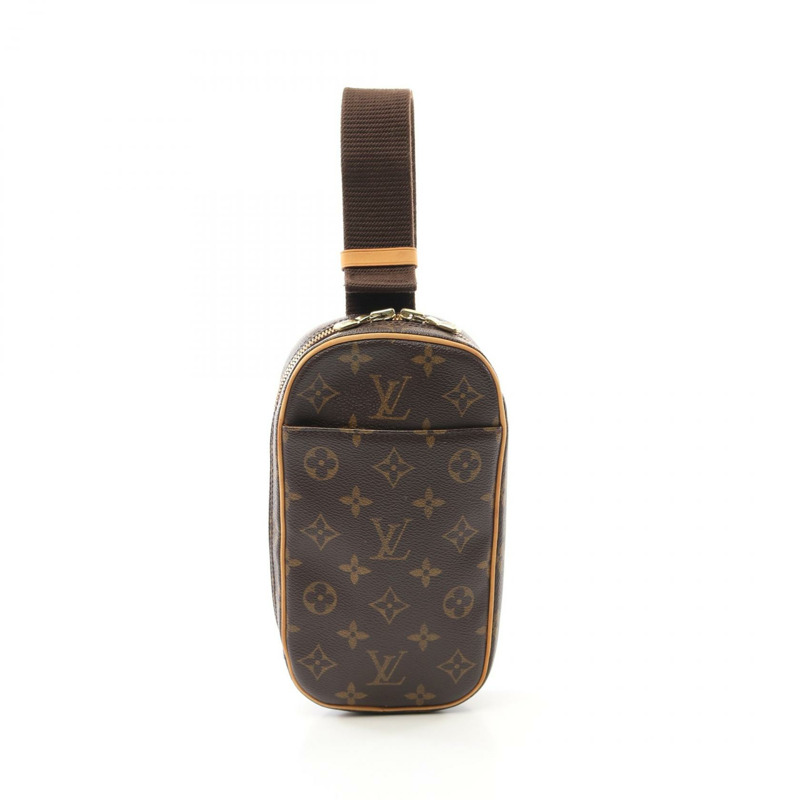 LOUIS VUITTON Pochette Gange 腰包 M51870 Monogram 皮革 棕色 LV-0