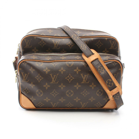 LOUIS VUITTON Nile 單肩斜背包 M45244 Monogram 皮革棕色二手 LV