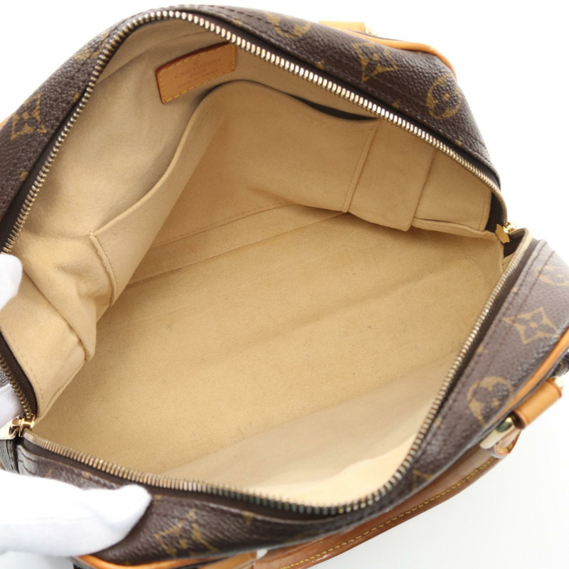 LOUIS VUITTON Manhattan PM 手提包 M40026 Monogram 皮革棕色二手 LV-2