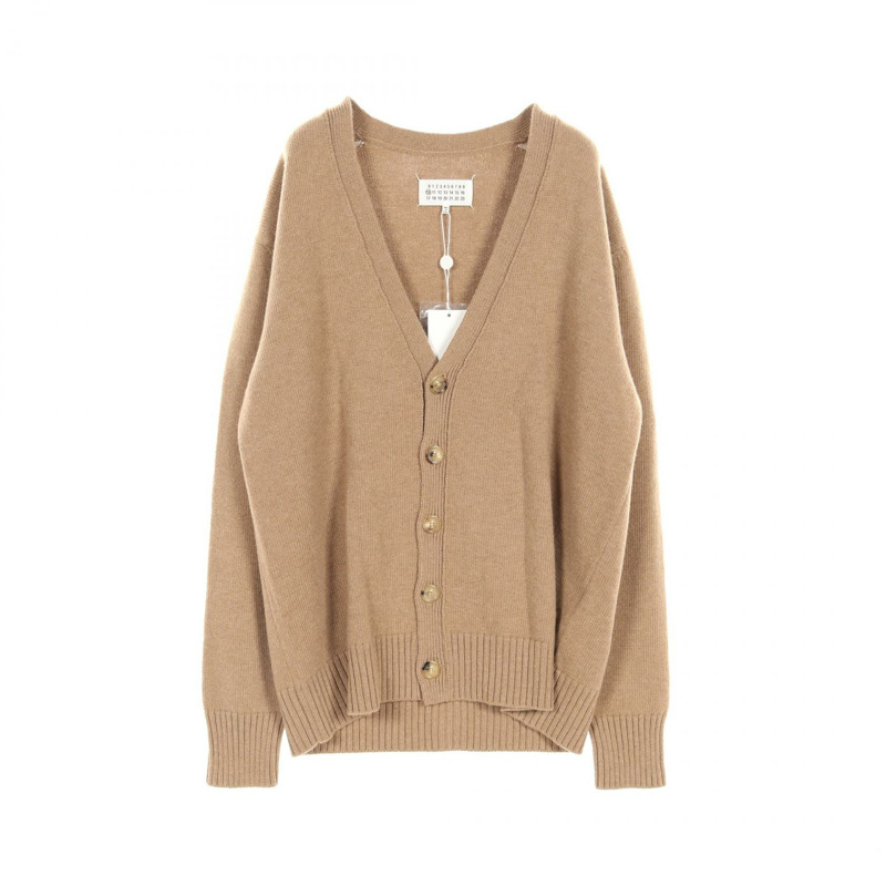 Maison Margiela 開襟針織外套 S50HA1058 羊毛棕色二手男款 XS-0