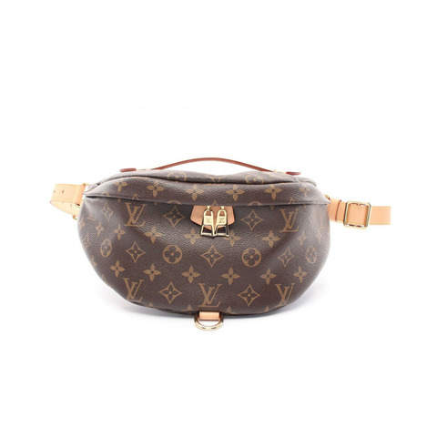 LOUIS VUITTON 腰包 Monogram 腰包 身體包 M43644 PVC 塗層帆布皮革 棕色 二手 男女通用