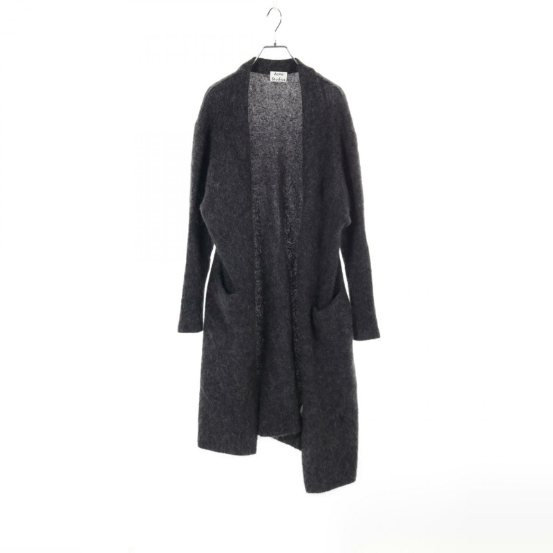 ACNE STUDIOS RAYA MOHAIR 開襟衫 A60033 羊毛 尼龍/馬海毛 灰色 二手 女款-0